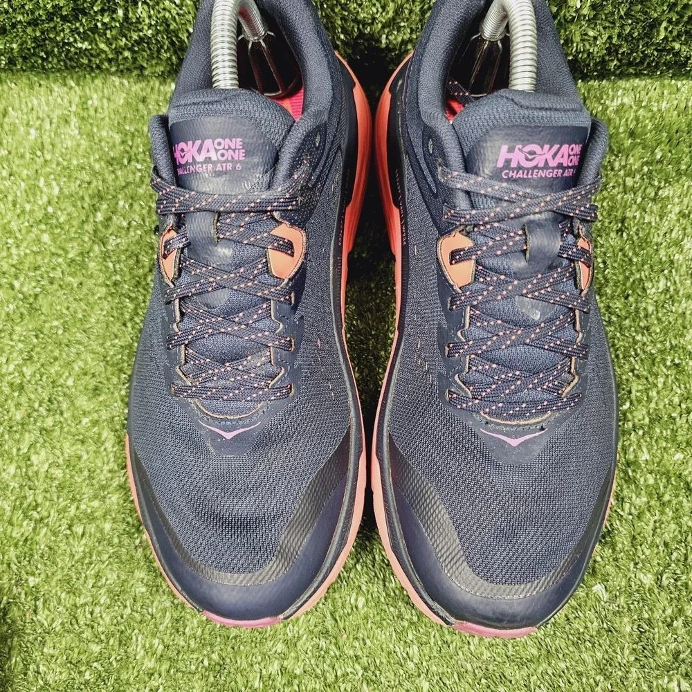Hoka One One Challenger ATR 6 Black Iris Athletic Running Sneakers Womens 9.5